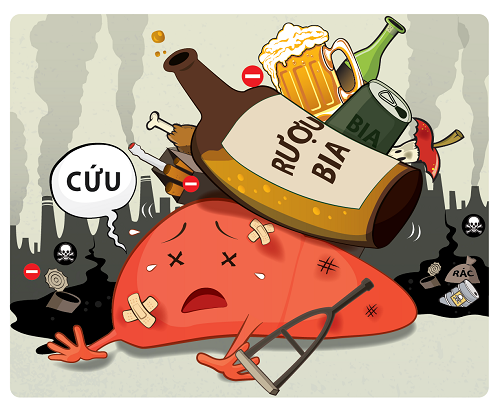 Bia rượu ảnh hưởng rất hại đến sức khỏe