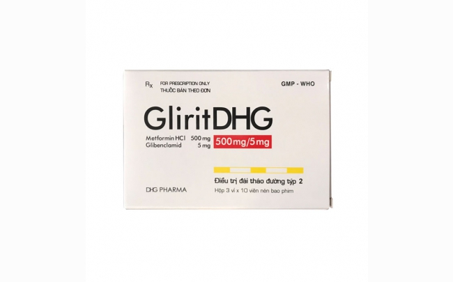 GliritDHG 500mg/5mg: Chỉ định, chống chỉ định, cách dùng
