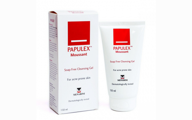 Sữa Rửa Mặt Papulex Moussant Soap Free Cleansing Gel 150ml: Chỉ định, chống chỉ định, cách dùng