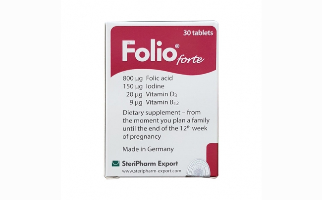 Viên uống bổ sung Acid Folic cho mẹ bầu và cho con bú Folio® forte: Chỉ định, chống chỉ định, cách dùng