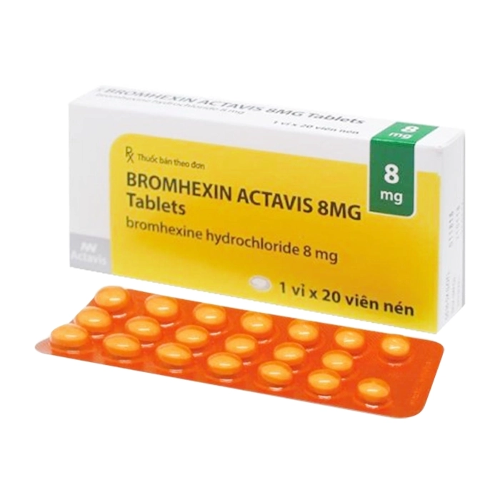 Bromhexin Actavis 8mg 1 vỉ x 20 viên – NHÀ THUỐC PARAPHARMACY